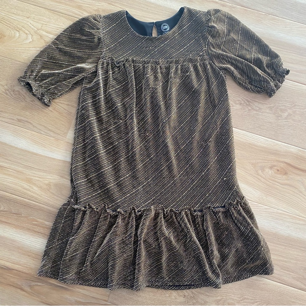 Wonder Nation Girls Gold Dress